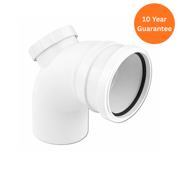 White 110mm uPVC Soil Pipe Access Bend