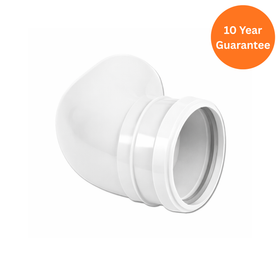White 110mm uPVC 92.5° Soil Pipe Bend
