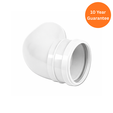 White 110mm uPVC 92.5° Soil Pipe Bend