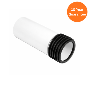 White 110mm uPVC 250mm Soil Pipe Extension