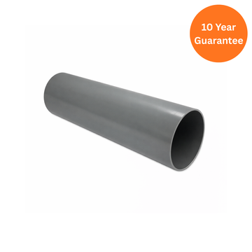 Grey 110mm uPVC Plain Ended Soil Pipe 3m or 4m