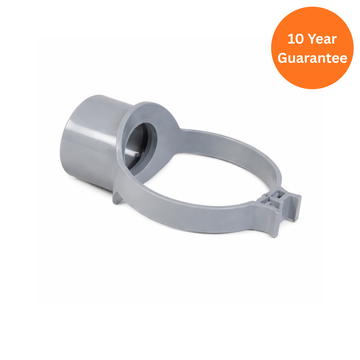 Grey 110mm uPVC Strap Boss for Soil Pipe Waste Connections
