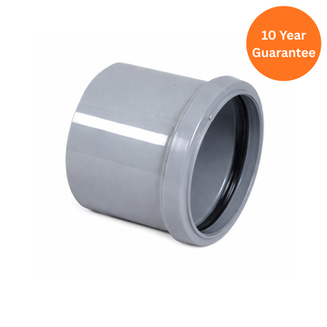 Grey uPVC Pipe Coupling Single Socket for Soil Pipes