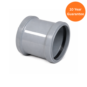 Grey uPVC Pipe Coupling Double Socket for Soil Pipes
