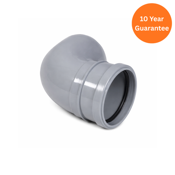 Grey 92.5° Soil Pipe Bend – 110mm uPVC Waste Pipe Fitting