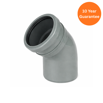 Grey 112.5° Soil Pipe Bend – uPVC Drainage Pipe Fitting