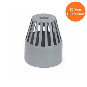 Grey uPVC Soil Pipe Vent Terminal Cap for Drainage Systems