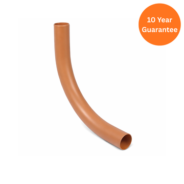 FloPlast 110mm Underground 87.5° Long Radius Bend Plain End uPVC Drainage Fitting