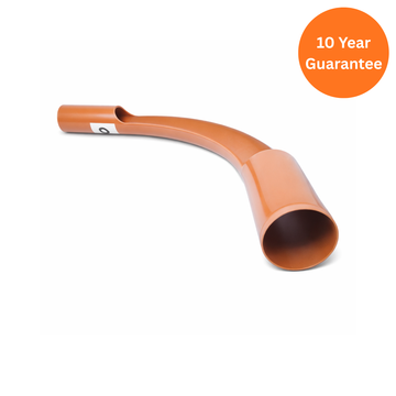 FloPlast Underground 110mm 45° Long Radius Bend Plain End with Channel Access