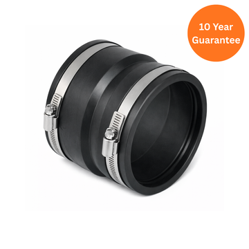 FloPlast Underground Flexible Adaptor 120–136mm x 100–115mm Drainage Pipe Connector