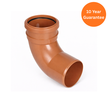 110mm Underground 87.5° Single Socket Bend – FloPlast uPVC Drainage Fitting