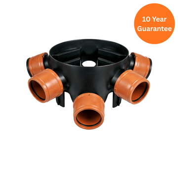 FloPlast 270mm Deep Chamber Base – uPVC Underground Drainage Base with 0–20° Movement