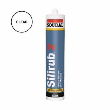 Soudal Silirub 2 Clear Neutral Cure Silicone Sealant