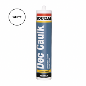 Soudal Decorators Caulk White Paintable Acrylic Sealant 310ml