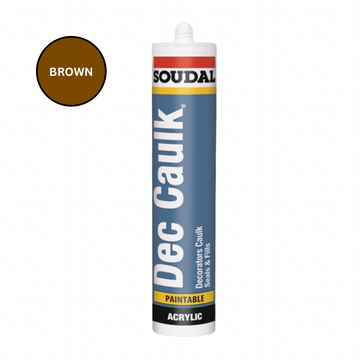 Soudal Decorators Caulk Brown Paintable Acrylic Sealant 310ml