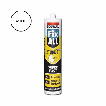 Soudal Fix ALL Turbo White Fast Setting Adhesive & Sealant 290ml