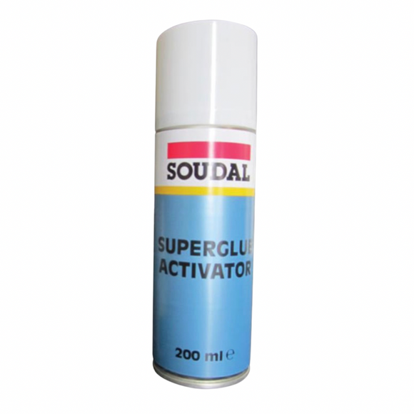 Soudal Super Glue Activator 200ml Aerosol Fast Bonding Spray