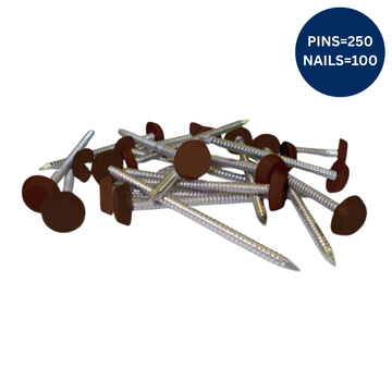 Mahogany Plastic Headed Pins and Nails A4 Stainless Steel