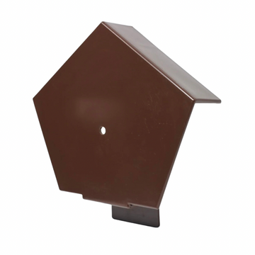 Continuous Dry Verge Ridge End Cap Brown – UPVC Roof Ridge Finishing Cap