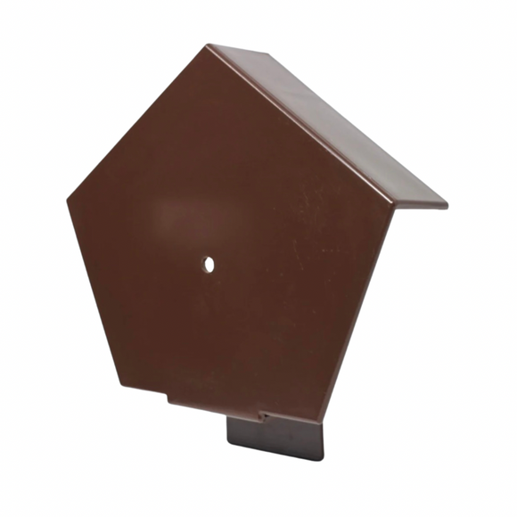 Continuous Dry Verge Ridge End Cap Brown – UPVC Roof Ridge Finishing Cap
