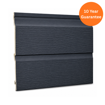 Dark Grey Double Embossed uPVC Shiplap Cladding & Matching Trims