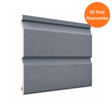 Blue Grey Double Embossed uPVC Shiplap Cladding & Matching Trims