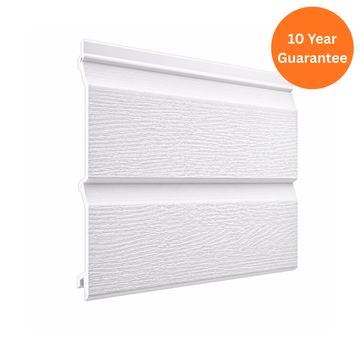 White Double Embossed uPVC Shiplap Cladding & Matching Trims